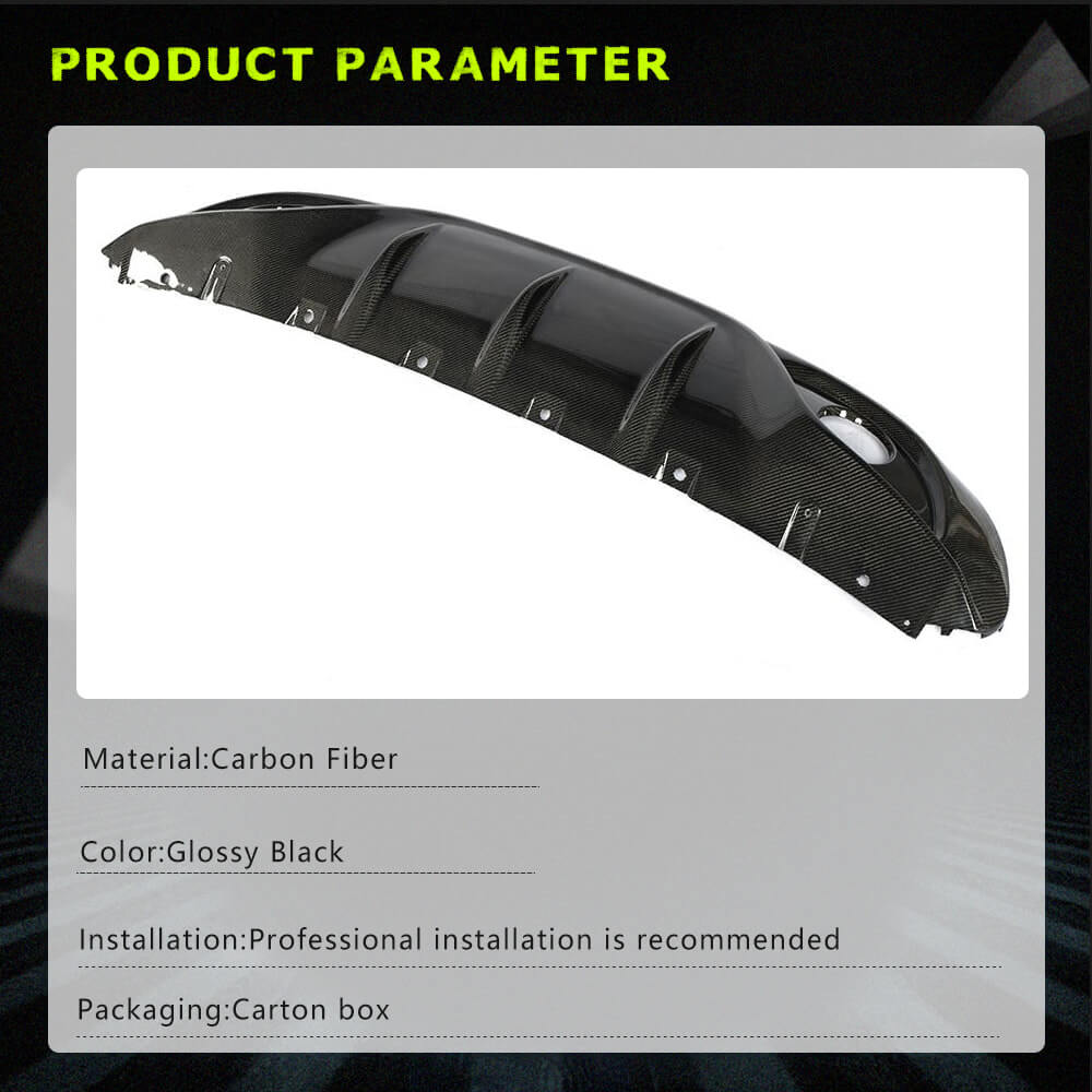 Fits for Alfa Romeo Giulia 952 Ti Sport 15-20 Carbon Fiber Rear Bumper Diffuser Valance Lip
