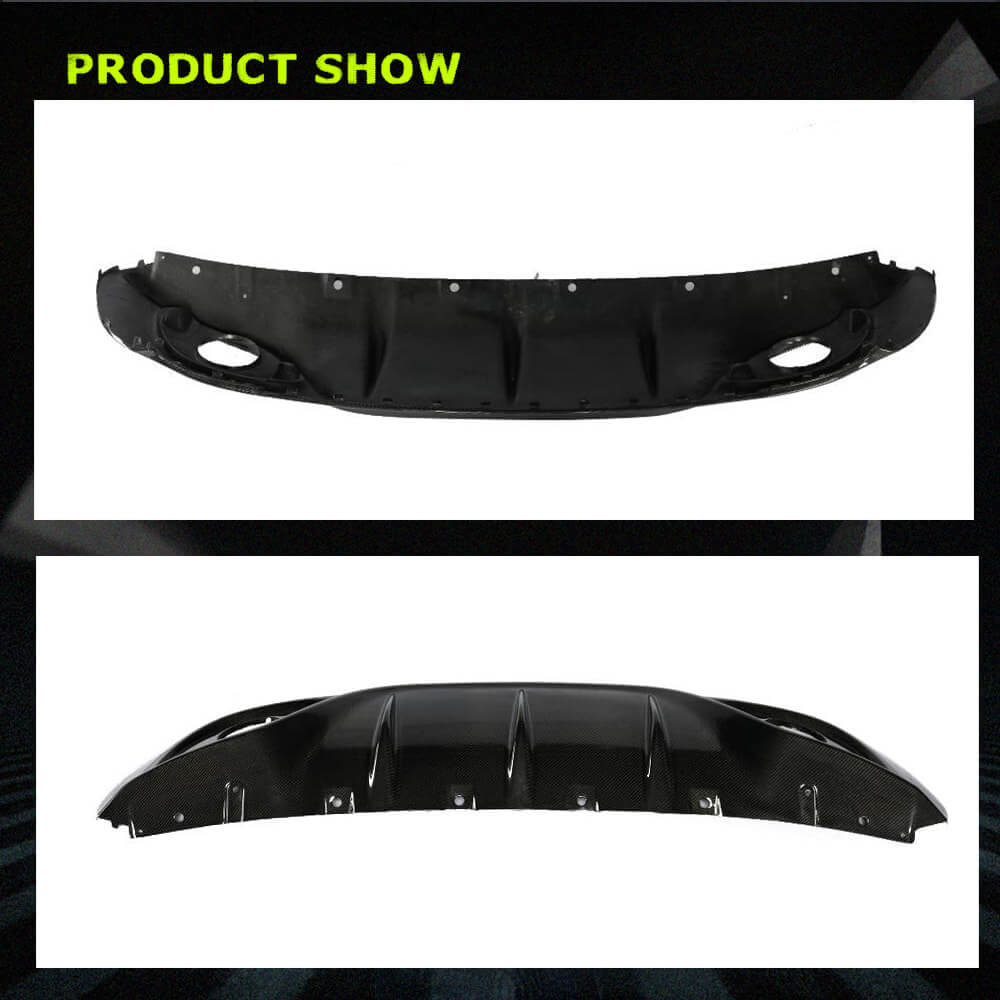 Fits for Alfa Romeo Giulia 952 Ti Sport 15-20 Carbon Fiber Rear Bumper Diffuser Valance Lip