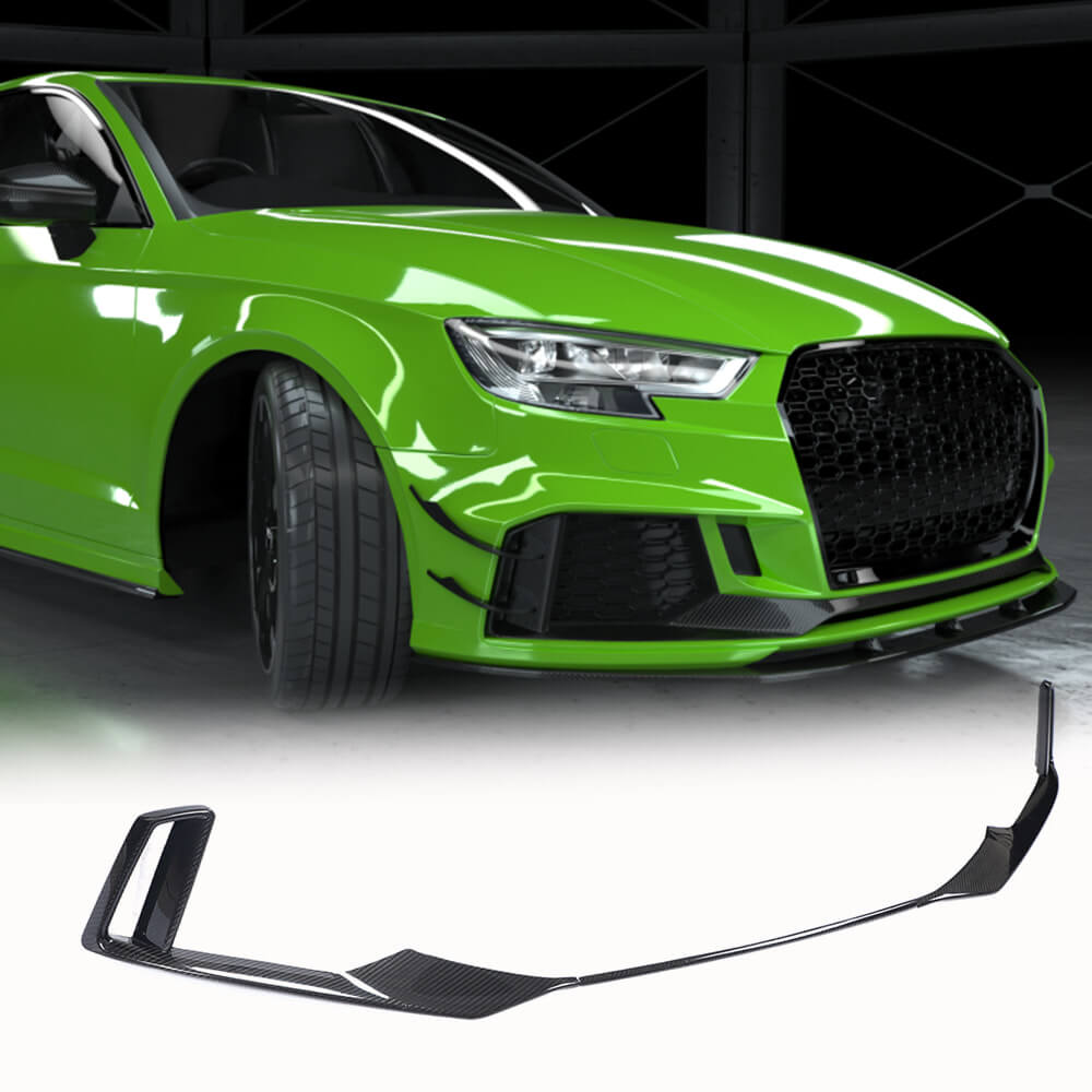 Fits for Audi RS3 8V.5 Sedan Facelift Dry Carbon Fiber Front Bumper Air Fender Vent Trims Factory Outlet