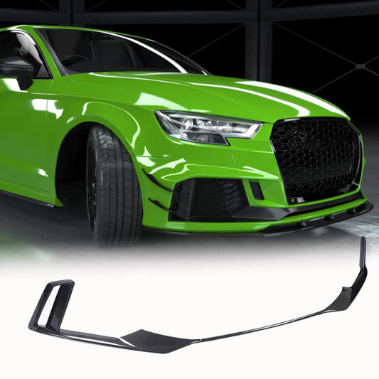 Fits for Audi RS3 8V.5 Sedan Facelift Dry Carbon Fiber Front Bumper Air Fender Vent Trims Factory Outlet