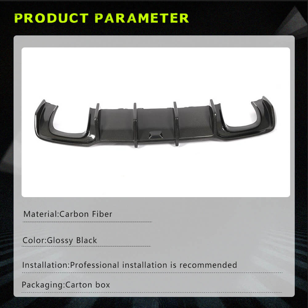 Fits for Audi S3 A3 Sline 8V.5 Sedan Facelift Carbon Fiber Rear Bumper Diffuser Valance Lip