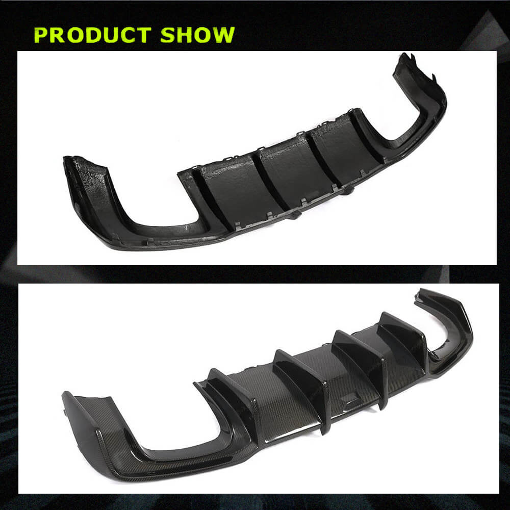 Fits for Audi S3 A3 Sline 8V.5 Sedan Facelift Carbon Fiber Rear Bumper Diffuser Valance Lip