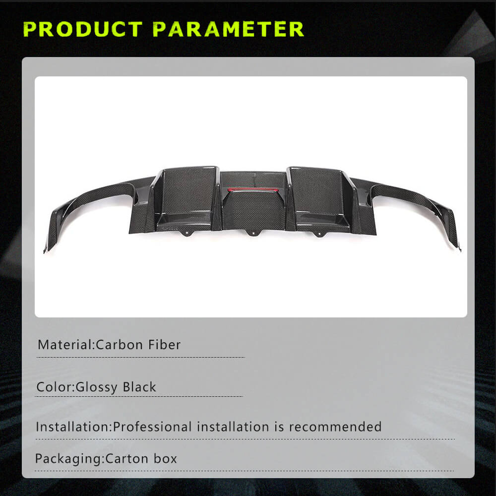 Fits for Audi S4 B8 Sedan Pre-facelift Carbon Fiber Rear Bumper Diffuser Valance Lip