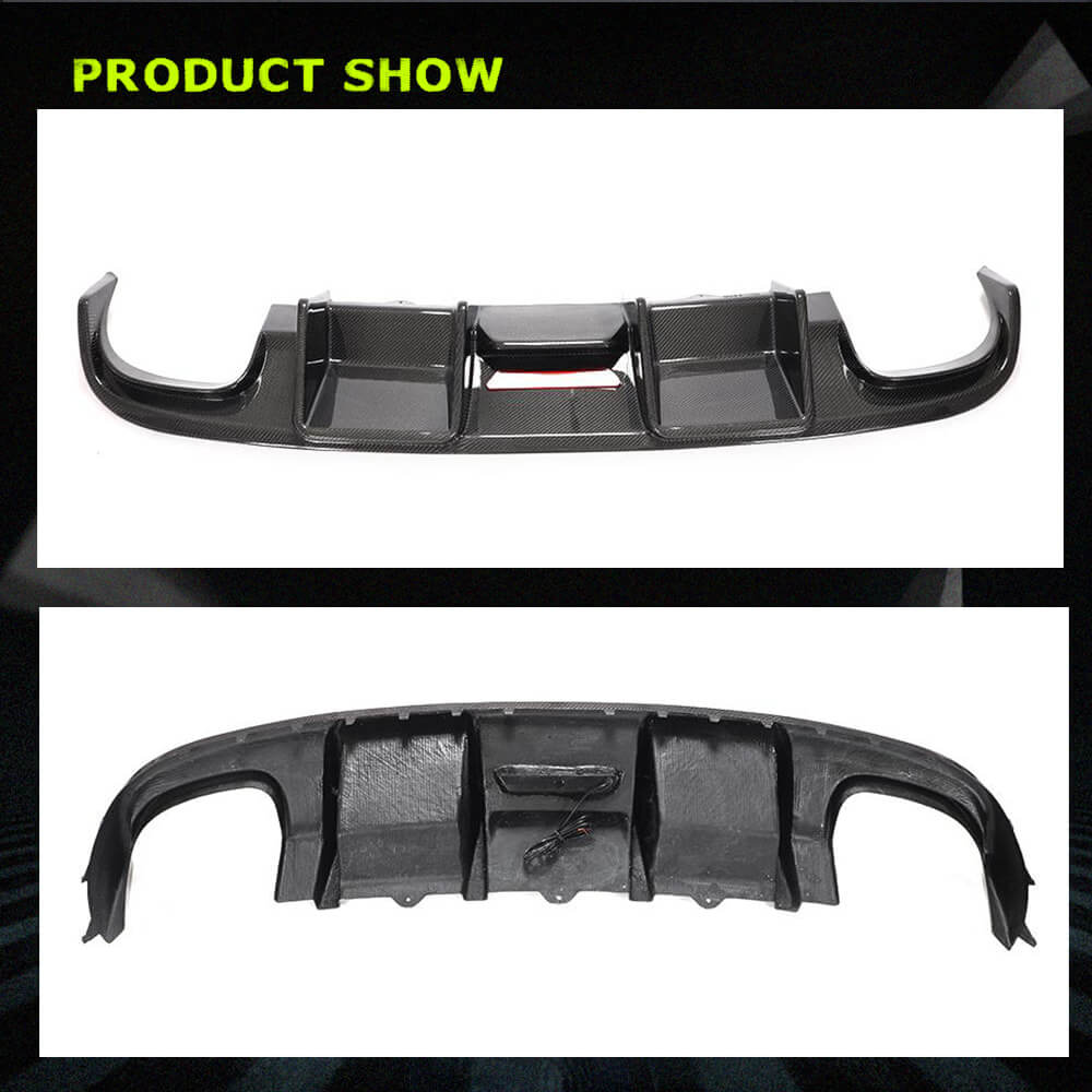Fits for Audi S4 B8 Sedan Pre-facelift Carbon Fiber Rear Bumper Diffuser Valance Lip