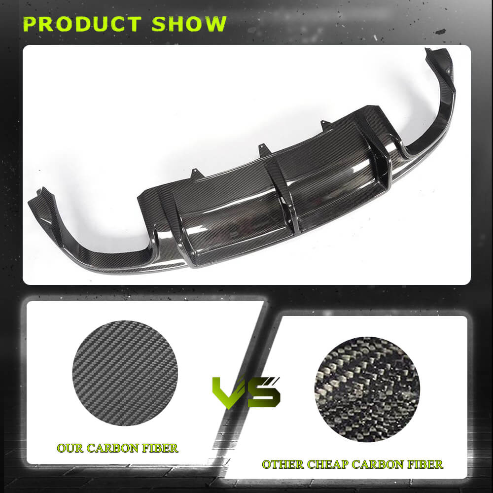 Fits for Audi S5 A5 Sline B8.5 Facelift Carbon Fiber Rear Bumper Diffuser Valance Lip