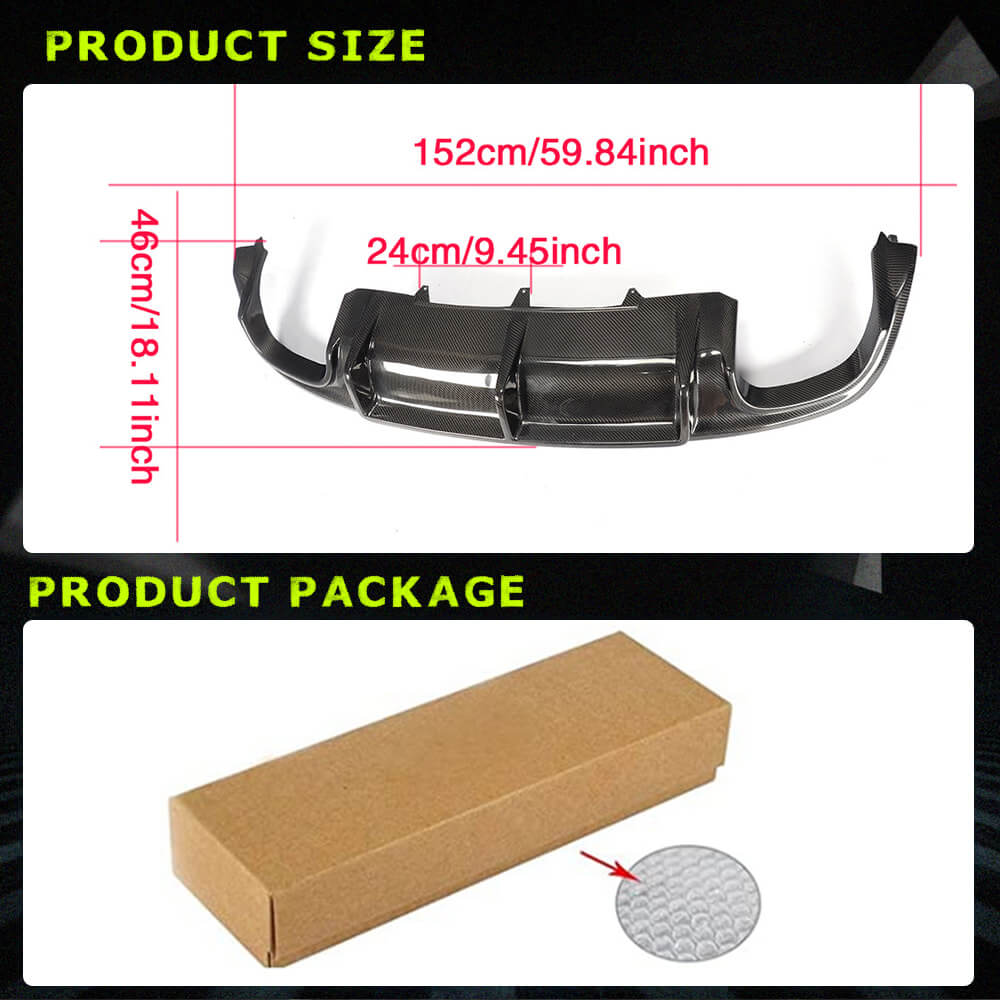 Fits for Audi S5 A5 Sline B8.5 Facelift Carbon Fiber Rear Bumper Diffuser Valance Lip