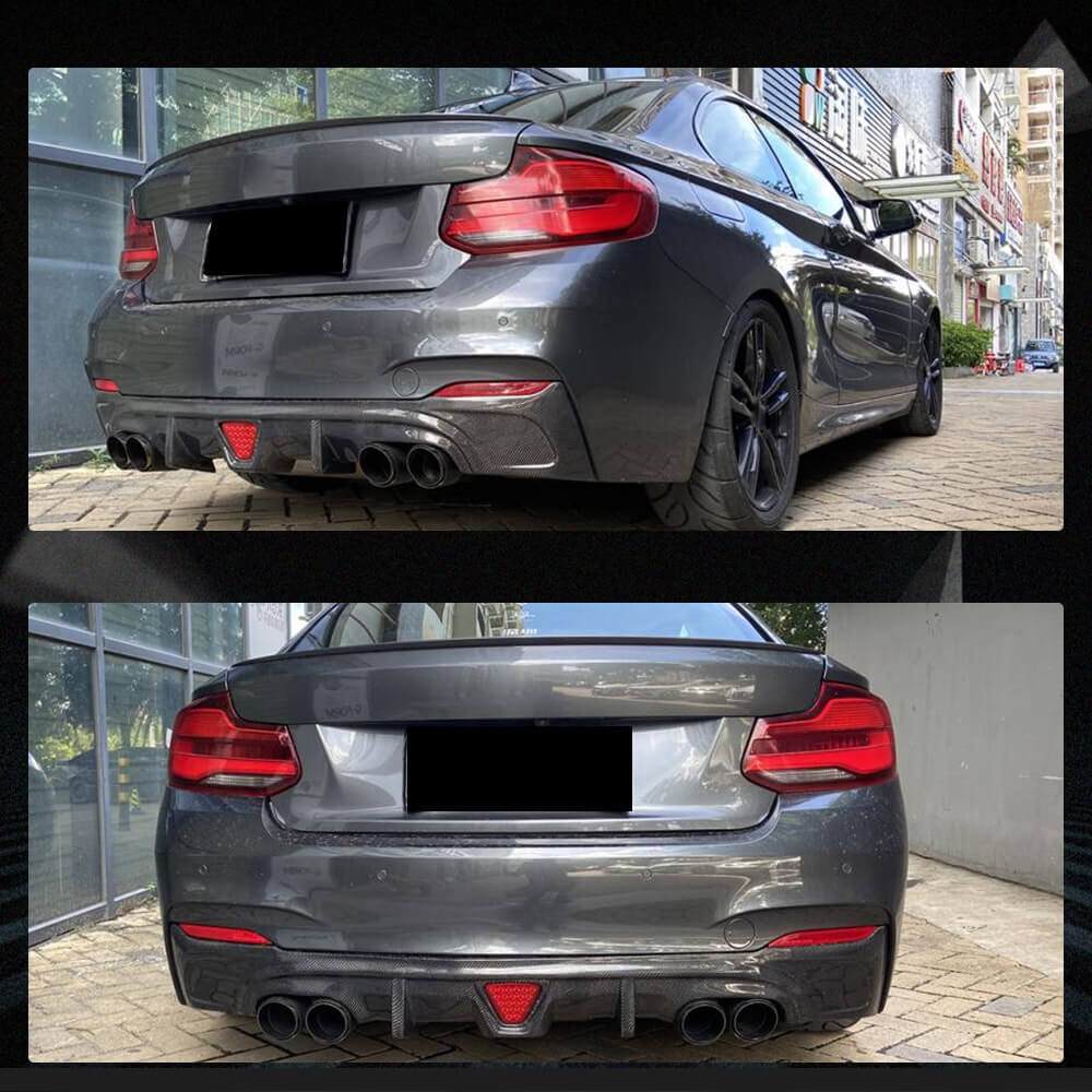 Fits for BMW 2 Series F22 F23 M Sport Carbon Fiber Rear Bumper Diffuser Valance Lip |220i 228i 230i M-tech M235i M240i
