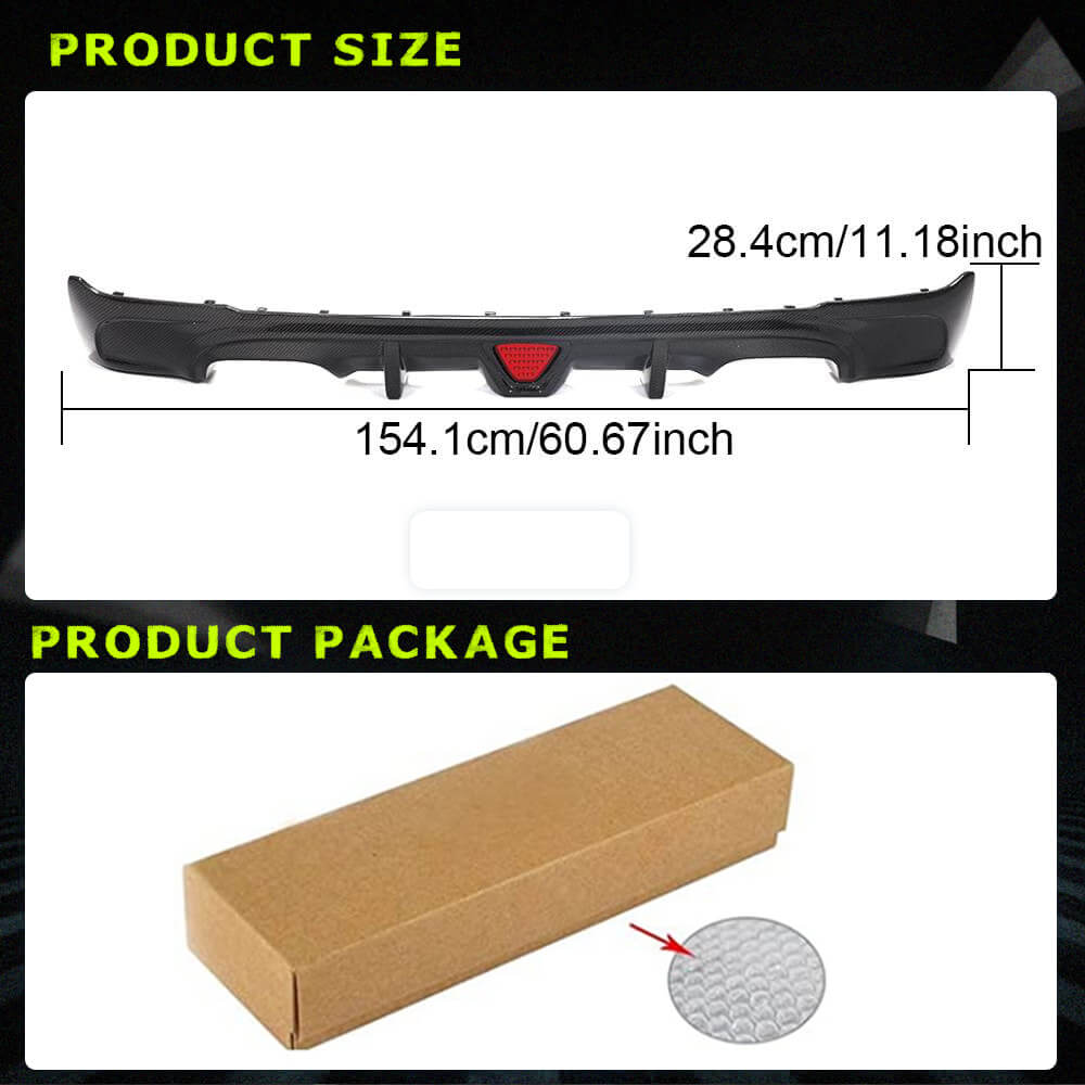 Fits for BMW 2 Series F22 F23 M Sport Carbon Fiber Rear Bumper Diffuser Valance Lip |220i 228i 230i M-tech M235i M240i