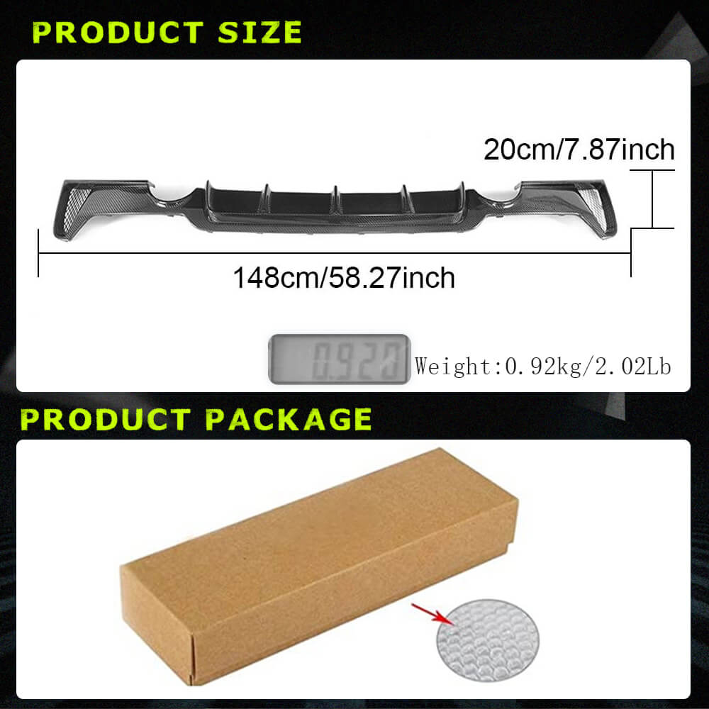 Fits for BMW 4 Series F32 F33 F36 M Sport Carbon Fiber Rear Bumper Diffuser Valance Lip |420i 428i 430i 435i 440i M Tech