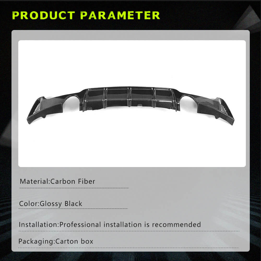 Fits for BMW 4 Series F32 F33 F36 M Sport Carbon Fiber Rear Bumper Diffuser Valance Lip |420i 428i 430i 435i 440i M Tech