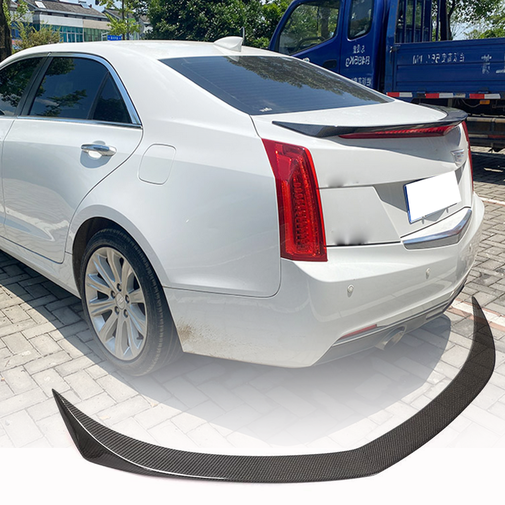 Fits for Cadillac ATS Sedan 13-19 Carbon Fiber Rear Trunk Spoiler Wing Lip Factory Outlet