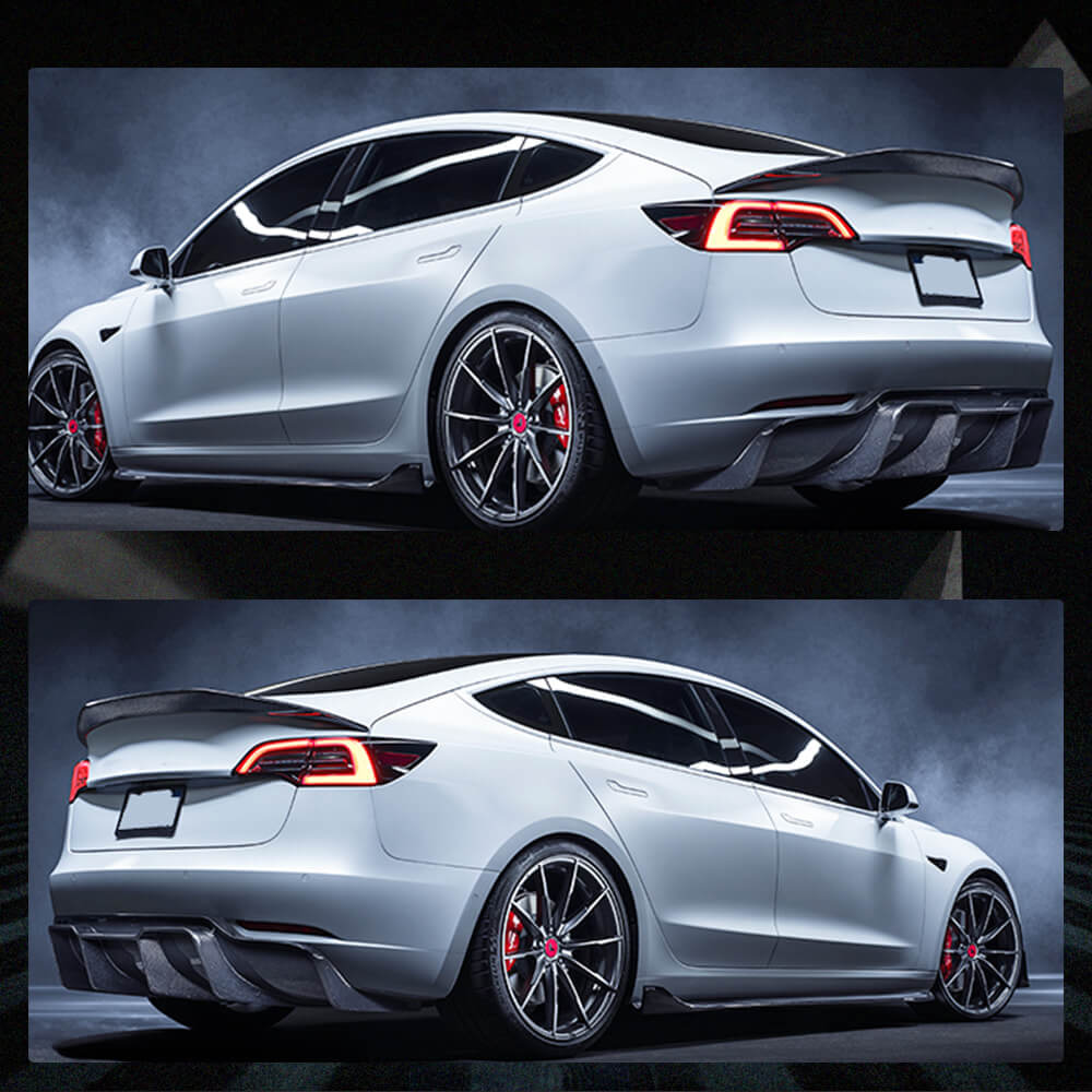 Fits for Tesla Model 3 Sedan 16-22 Carbon Fiber Rear Trunk Spoiler Wing