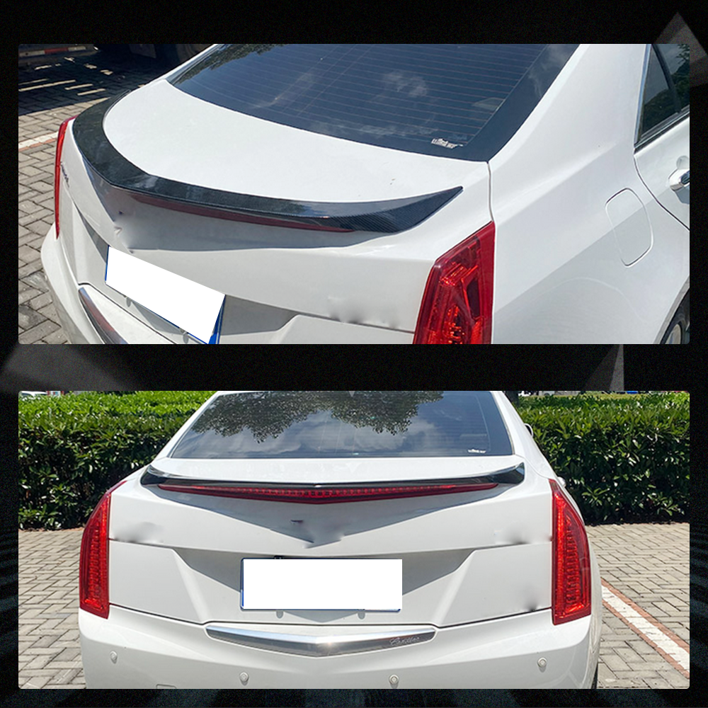 Fits for Cadillac ATS Sedan 13-19 Carbon Fiber Rear Trunk Spoiler Wing Lip Factory Outlet