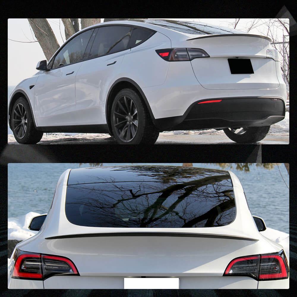 Fits for Tesla Model Y 19-22 Carbon Fiber Rear Trunk Spoiler Wing