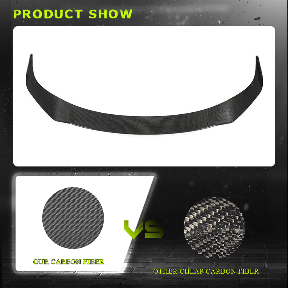 Fits for Tesla Model S 21-23 Carbon Fiber Front Bumper Lip Chin Spoiler