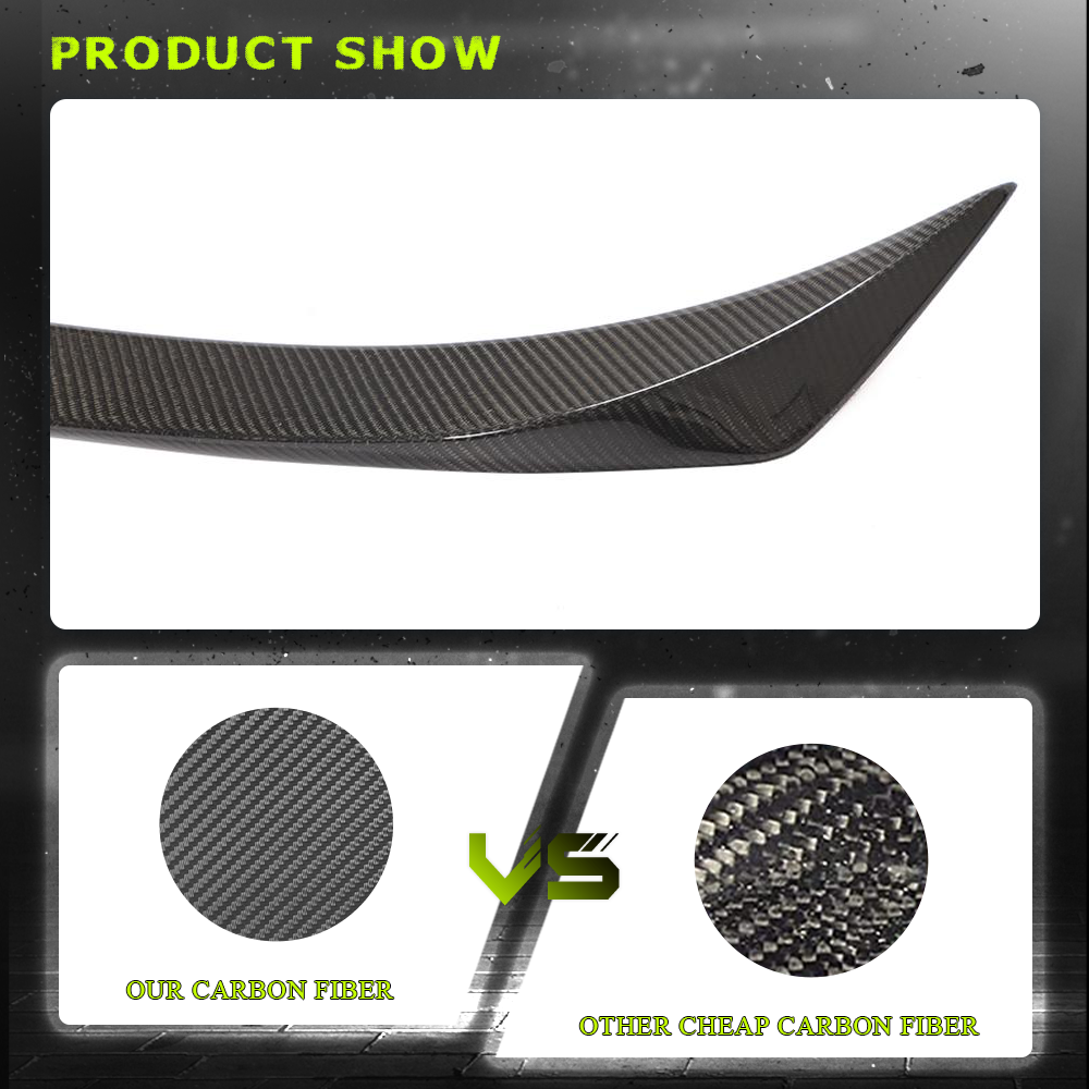 Fits for Cadillac ATS Sedan 13-19 Carbon Fiber Rear Trunk Spoiler Wing Lip Factory Outlet