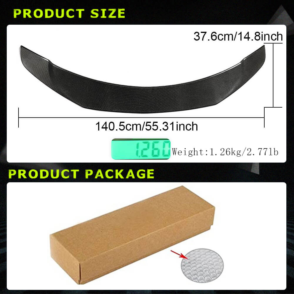 Fits for Tesla Model 3 Sedan 16-22 Carbon Fiber Rear Trunk Spoiler Wing