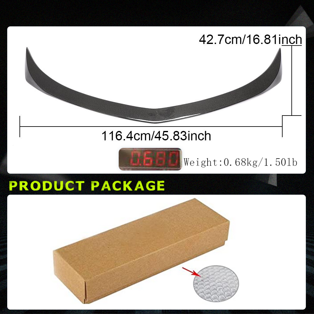 Fits for Cadillac ATS Sedan 13-19 Carbon Fiber Rear Trunk Spoiler Wing Lip Factory Outlet