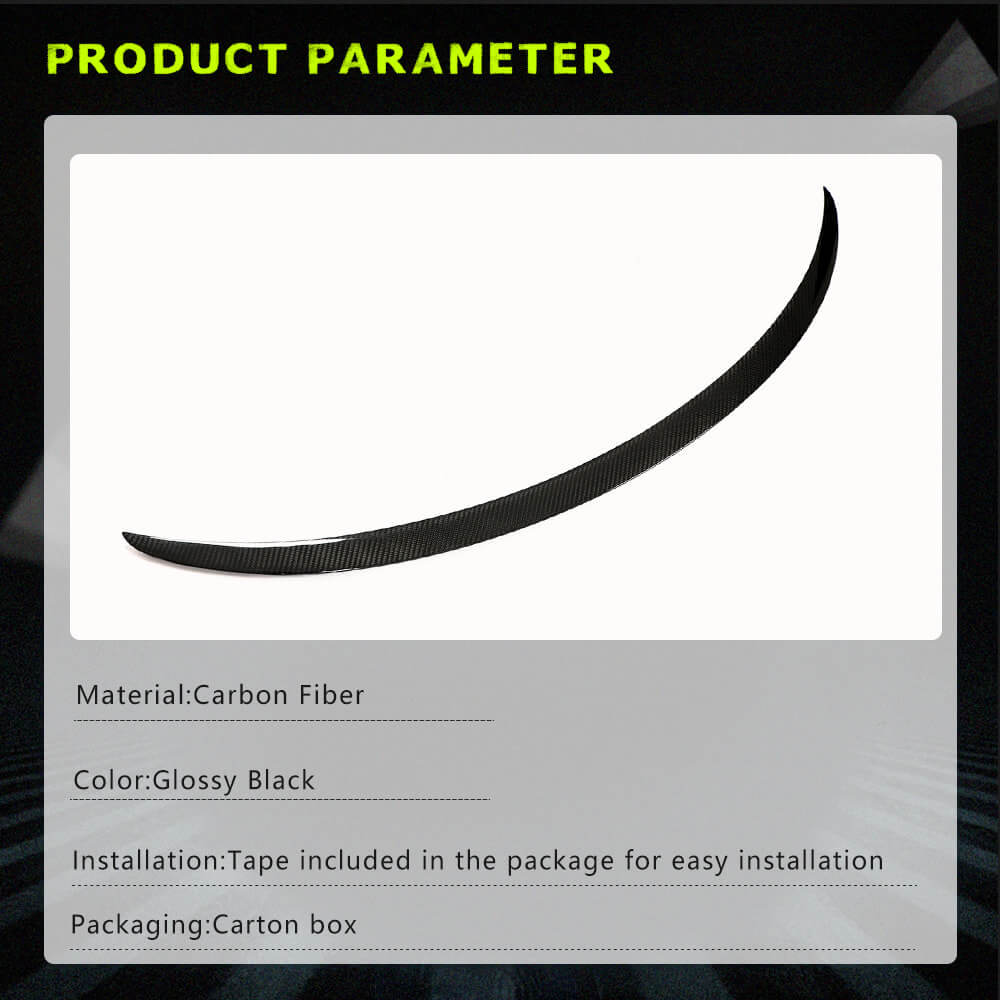 Fits for Tesla Model Y 19-22 Carbon Fiber Rear Trunk Spoiler Wing