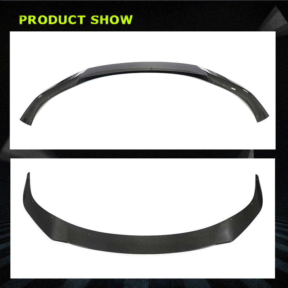 Fits for Tesla Model S 21-23 Carbon Fiber Front Bumper Lip Chin Spoiler