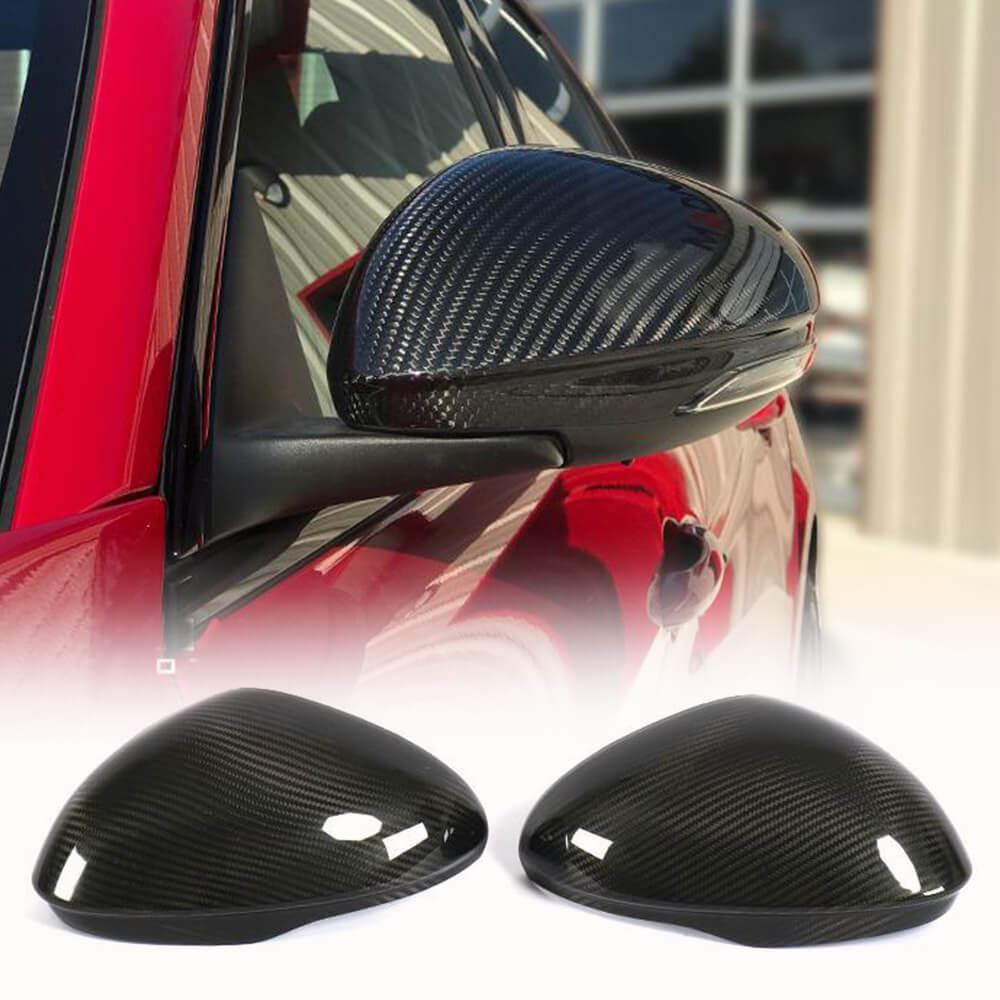 Fits for Alfa Romeo Giulia 952 Sport 15-20 Real Carbon Fiber Add-on Side Rearview Mirror Cover Caps 1Pair