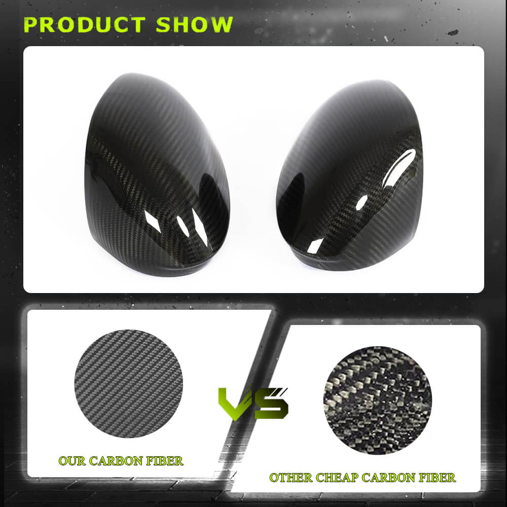 Fits for Alfa Romeo Giulia 952 Sport 15-20 Real Carbon Fiber Add-on Side Rearview Mirror Cover Caps 1Pair