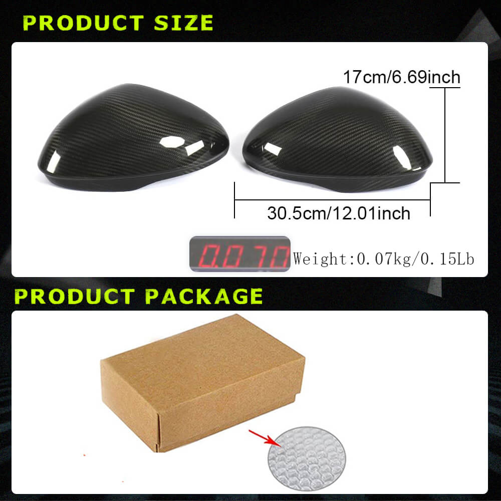 Fits for Alfa Romeo Giulia 952 Sport 15-20 Real Carbon Fiber Add-on Side Rearview Mirror Cover Caps 1Pair