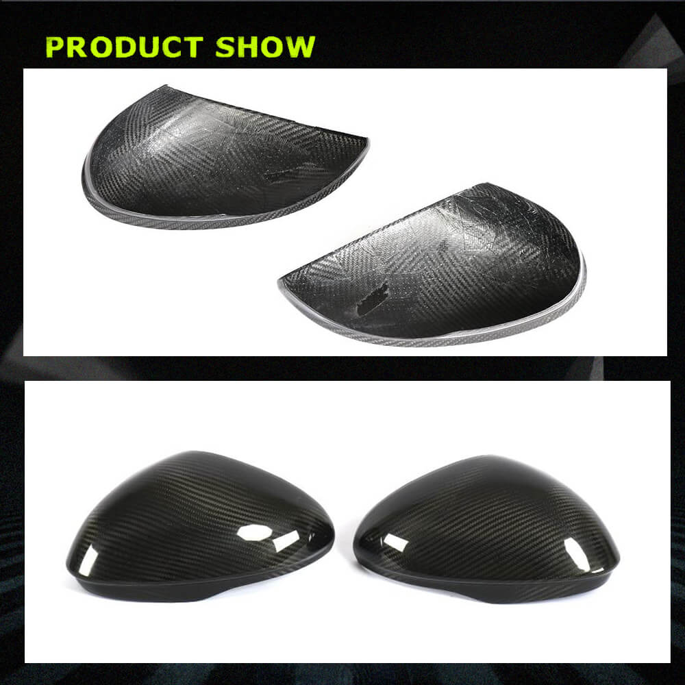 Fits for Alfa Romeo Giulia 952 Sport 15-20 Real Carbon Fiber Add-on Side Rearview Mirror Cover Caps 1Pair