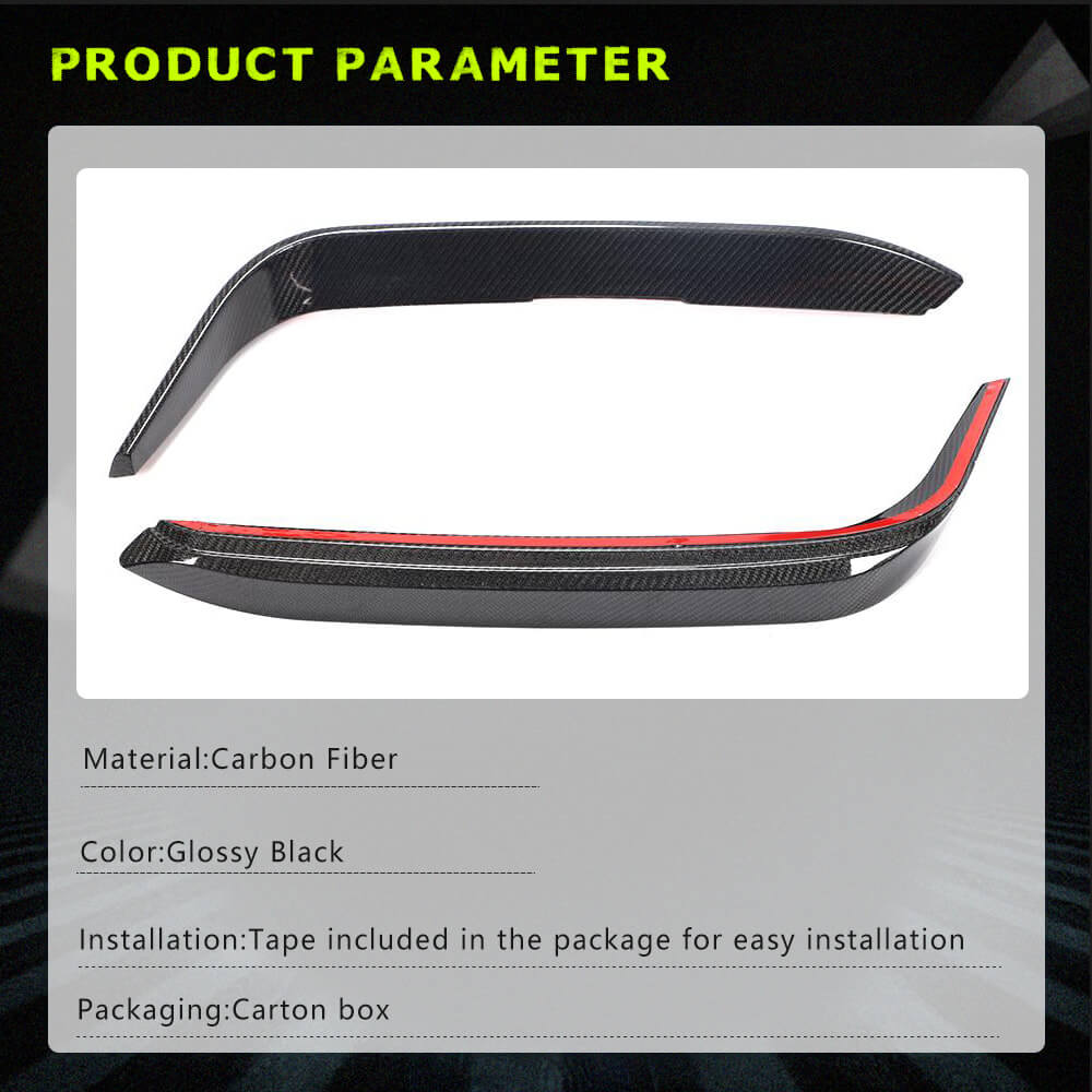 Fits for Alfa Romeo Giulia 952 Sport 15-21 Real Carbon Fiber Front Fog Lamps Covers Light Air Fender Vents