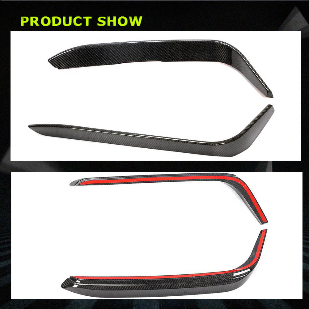 Fits for Alfa Romeo Giulia 952 Sport 15-21 Real Carbon Fiber Front Fog Lamps Covers Light Air Fender Vents
