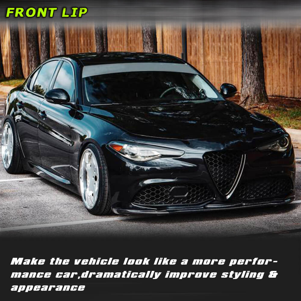 Fits for Alfa Romeo Giulia 952 TI Sport 15-21 Real Carbon Fiber Front Bumper Lip Spoiler Wide Body Kit