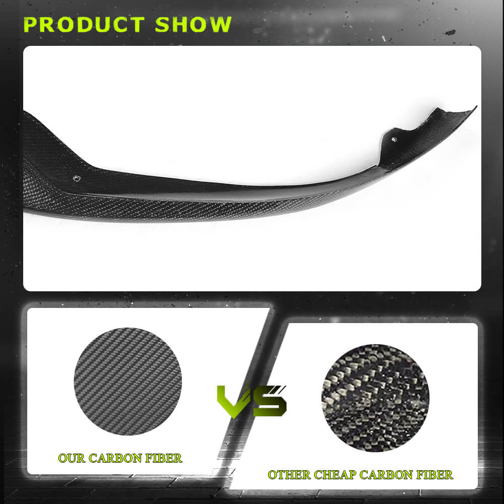 Fits for Alfa Romeo Giulia 952 TI Sport 15-21 Real Carbon Fiber Front Bumper Lip Spoiler Wide Body Kit