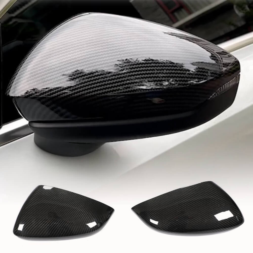 Fits for Audi A3 Sline S3 RS3 8Y Sedan Carbon Fiber Add-on Side Rearview Mirror Cover Caps 1Pair LHD
