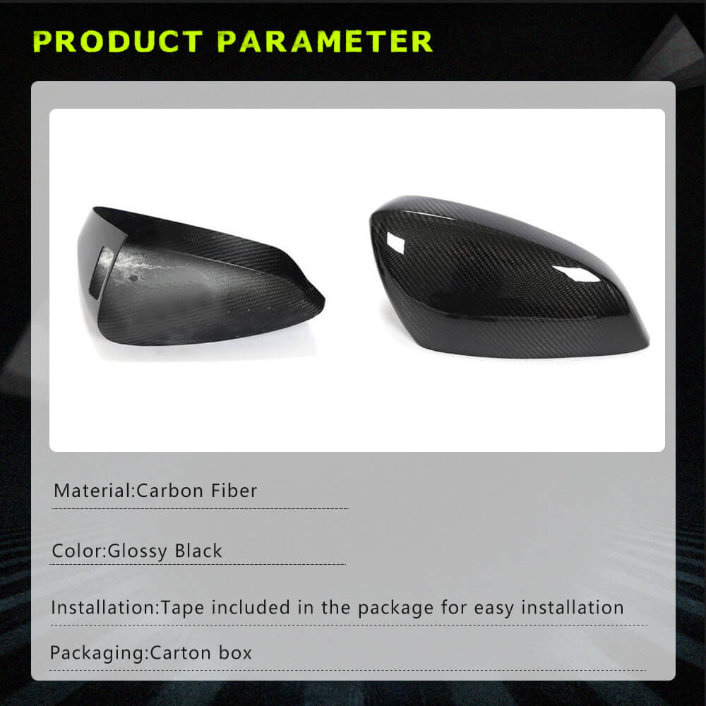 Fits for Audi A3 Sline S3 RS3 8Y Sedan Carbon Fiber Add-on Side Rearview Mirror Cover Caps 1Pair LHD