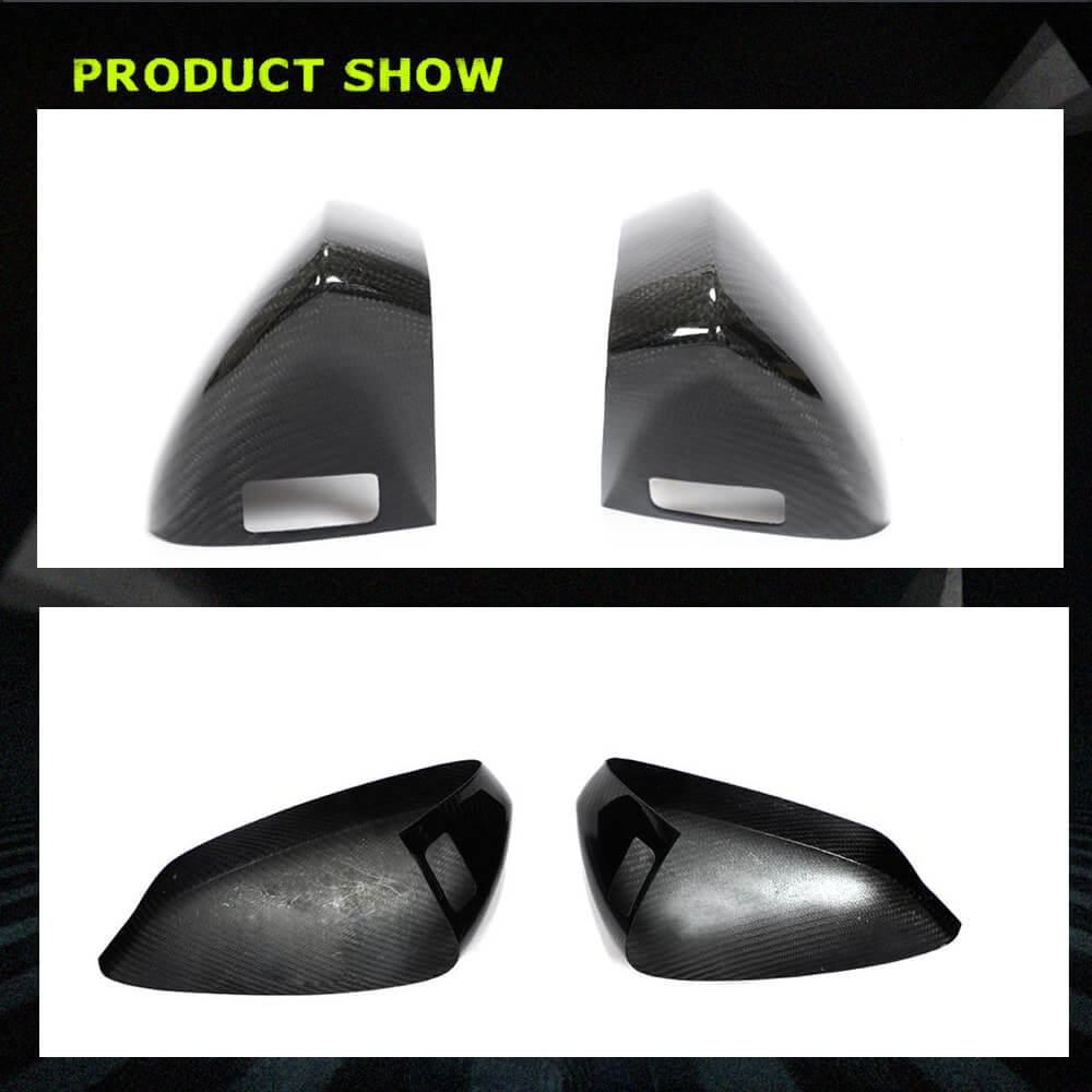 Fits for Audi A3 Sline S3 RS3 8Y Sedan Carbon Fiber Add-on Side Rearview Mirror Cover Caps 1Pair LHD