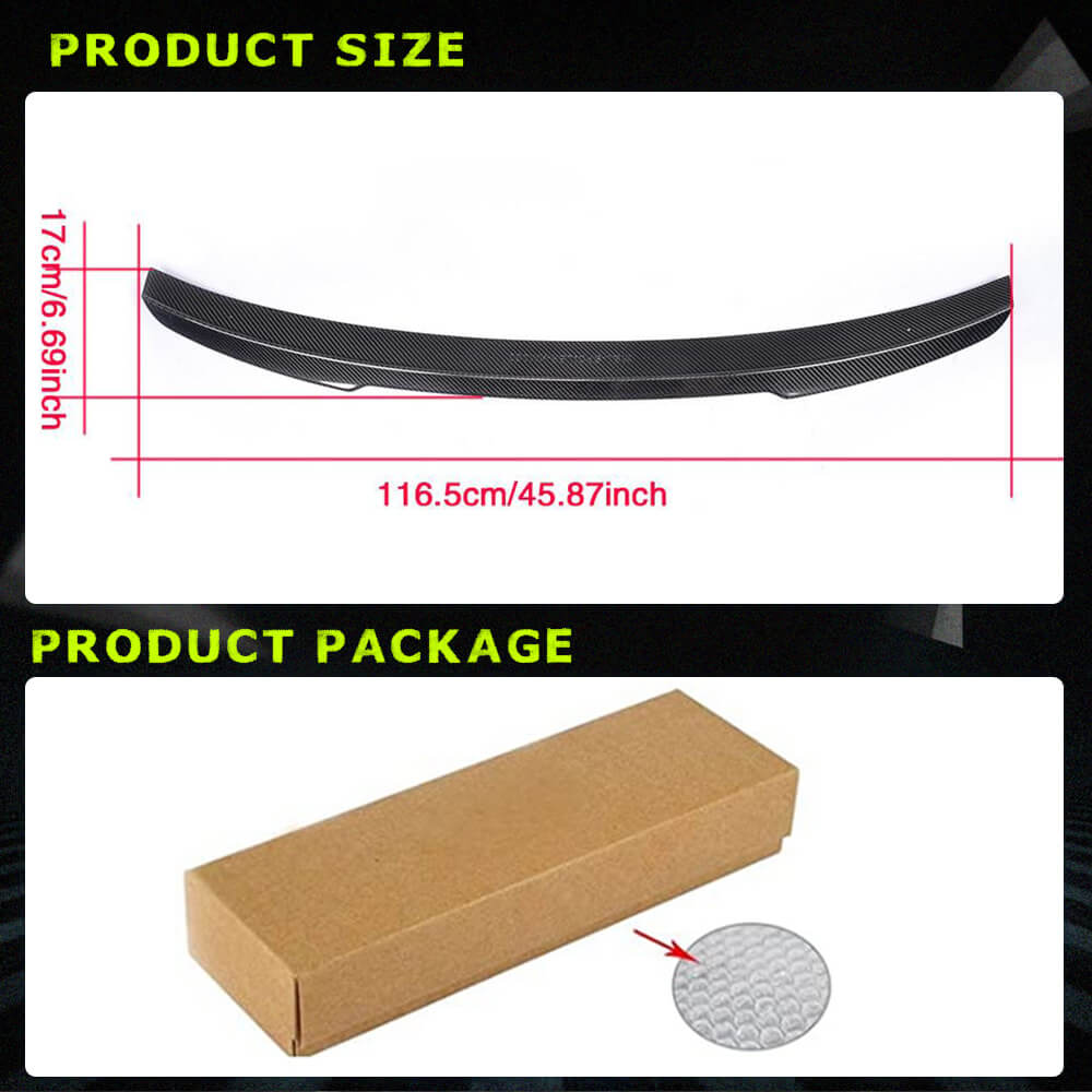 Fits for Audi A5 Sline S5 B8.5 Sportback 12-16 Carbon Fiber Rear Trunk Boot Spoiler Wing Lip