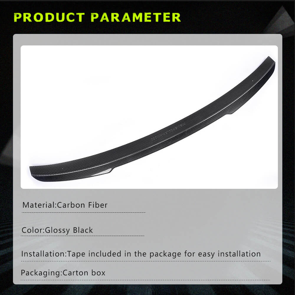 Fits for Audi A5 Sline S5 B8.5 Sportback 12-16 Carbon Fiber Rear Trunk Boot Spoiler Wing Lip