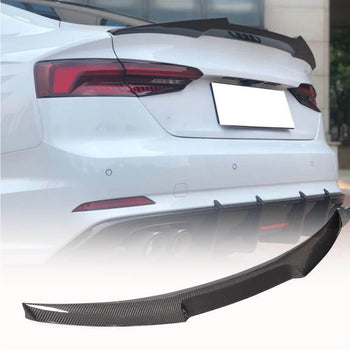 Fits for Audi A5 Sline S5 B9 B9.5 Sportback 2017-2022 Carbon Fiber Rear Trunk Boot Spoiler Wing Lip