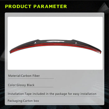 Fits for Audi A5 Sline S5 B9 B9.5 Sportback 2017-2022 Carbon Fiber Rear Trunk Boot Spoiler Wing Lip