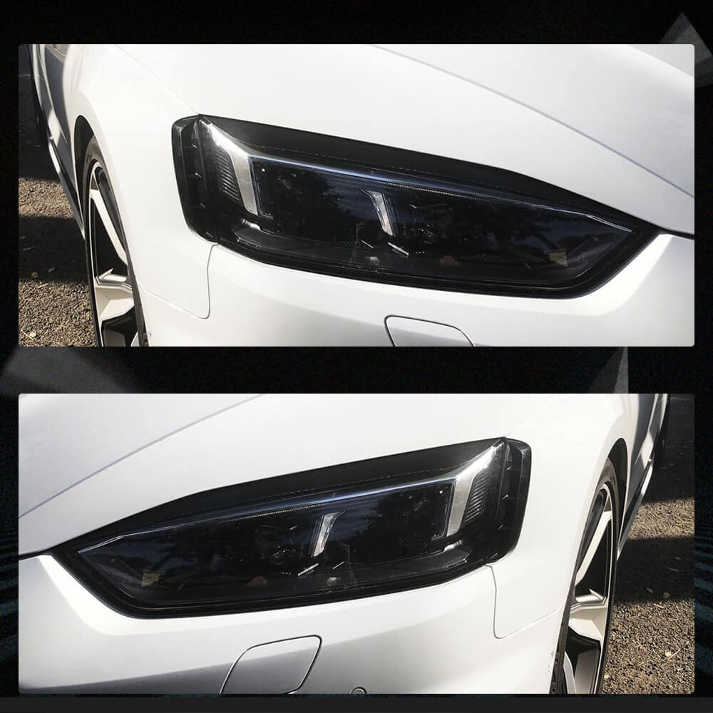 Fits for Audi A5 Sline S5 RS5 B9 Carbon Fiber Headlight Eyelids Lamp Eyebrows