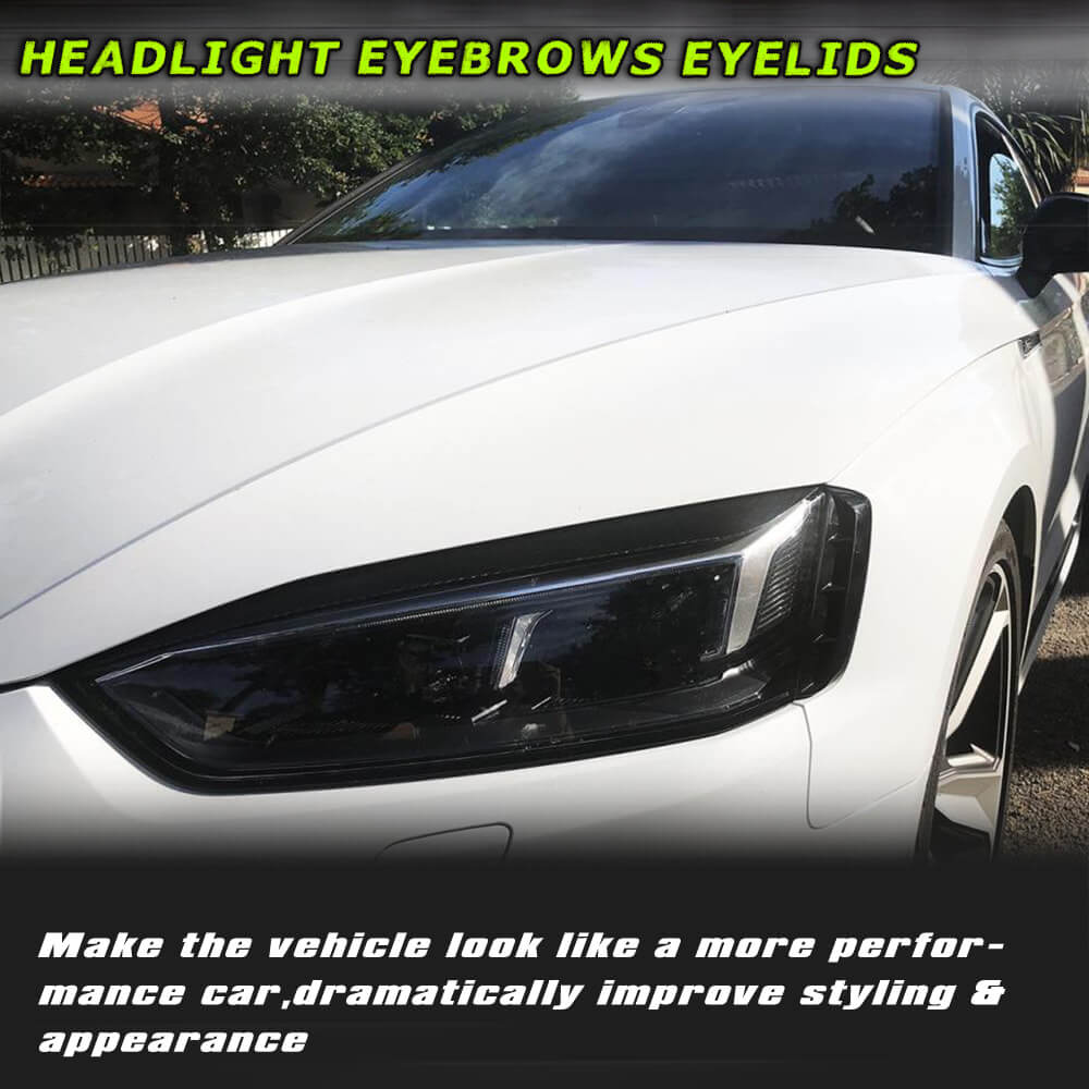 Fits for Audi A5 Sline S5 RS5 B9 Carbon Fiber Headlight Eyelids Lamp Eyebrows