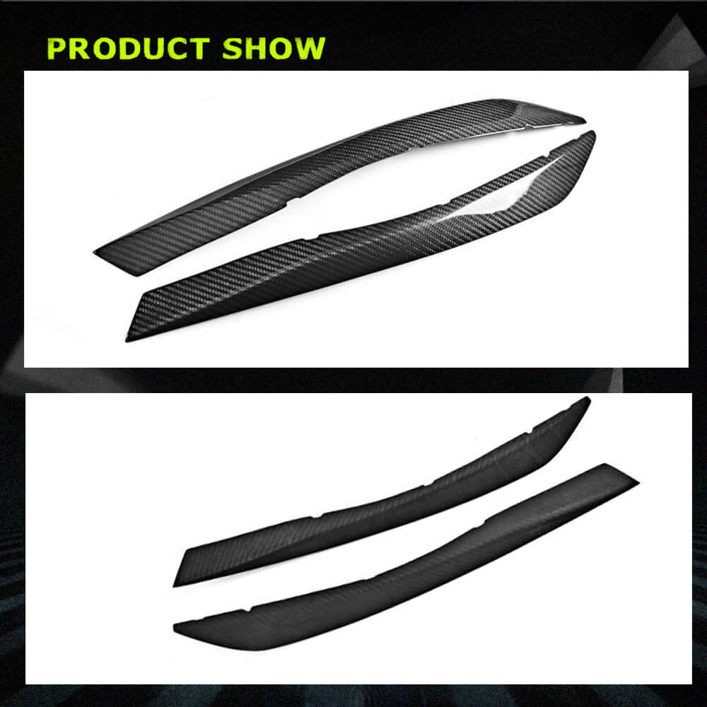 Fits for Audi A5 Sline S5 RS5 B9 Carbon Fiber Headlight Eyelids Lamp Eyebrows