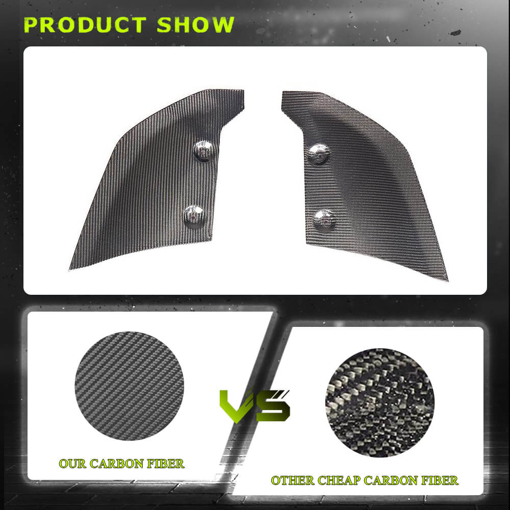 Fits for Audi R8 V10 Gen 2 4S 2016-2019 Carbon Fiber Rear Bumper Canard Splitters Apron Flaps Cover