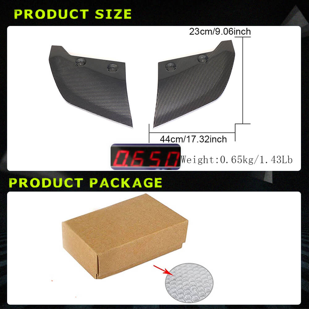 Fits for Audi R8 V10 Gen 2 4S 2016-2019 Carbon Fiber Rear Bumper Canard Splitters Apron Flaps Cover