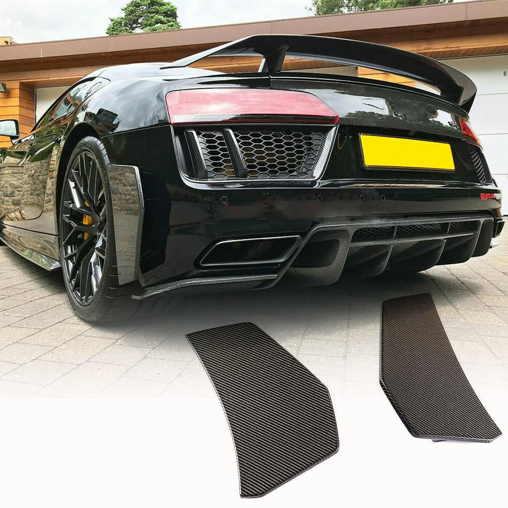 Fits for Audi R8 V10 Gen 2 4S 2016-2019 Carbon Fiber Rear Bumper Canard Splitters