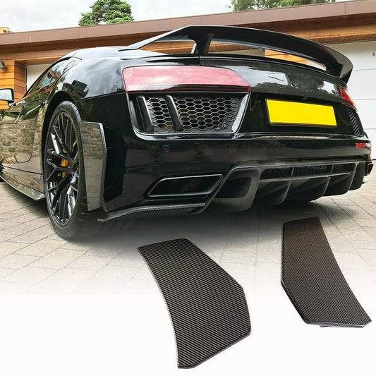 Fits for Audi R8 V10 Gen 2 4S 2016-2019 Carbon Fiber Rear Bumper Canard Splitters