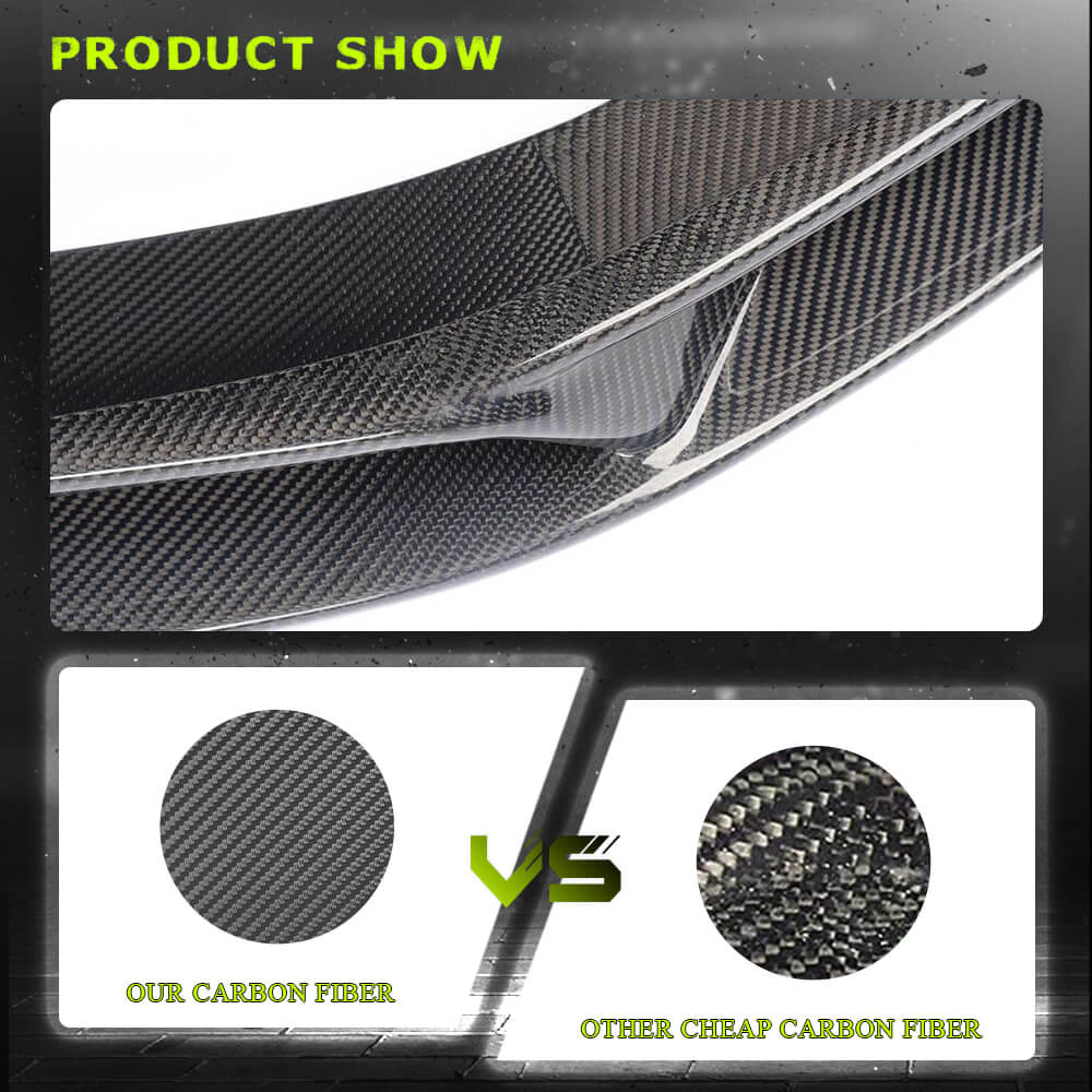 Fits for Audi R8 V8 V10 GT Pre-facelift 08-15 Carbon Fiber Front Bumper Lip Spoiler Wide Body Kit