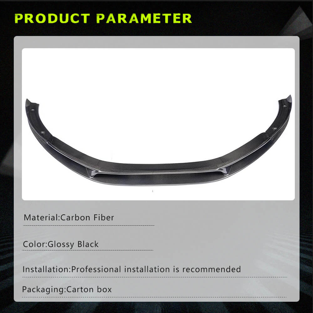 Fits for Audi R8 V8 V10 GT Pre-facelift 08-15 Carbon Fiber Front Bumper Lip Spoiler Wide Body Kit