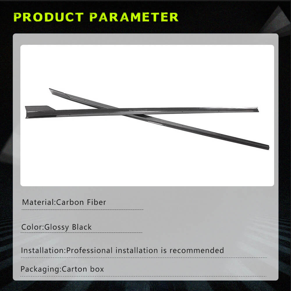 Fits for Audi S3 RS3 8V 8V.5 Sedan Carbon Fiber Side Skirts Rocker Panels Extension Lip Factory Outlet