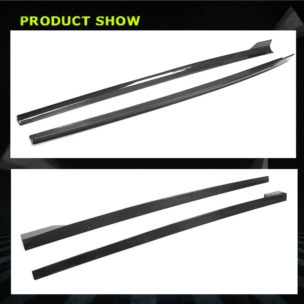 Fits for Audi S3 RS3 8V 8V.5 Sedan Carbon Fiber Side Skirts Rocker Panels Extension Lip Factory Outlet